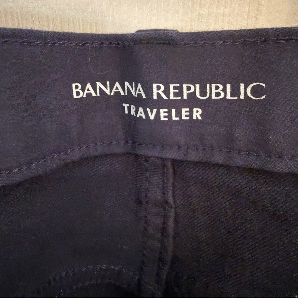 Banana Republic‎ Traveler Skinny Fit Pants 36x36 Navy Stretch - Picture 3 of 5